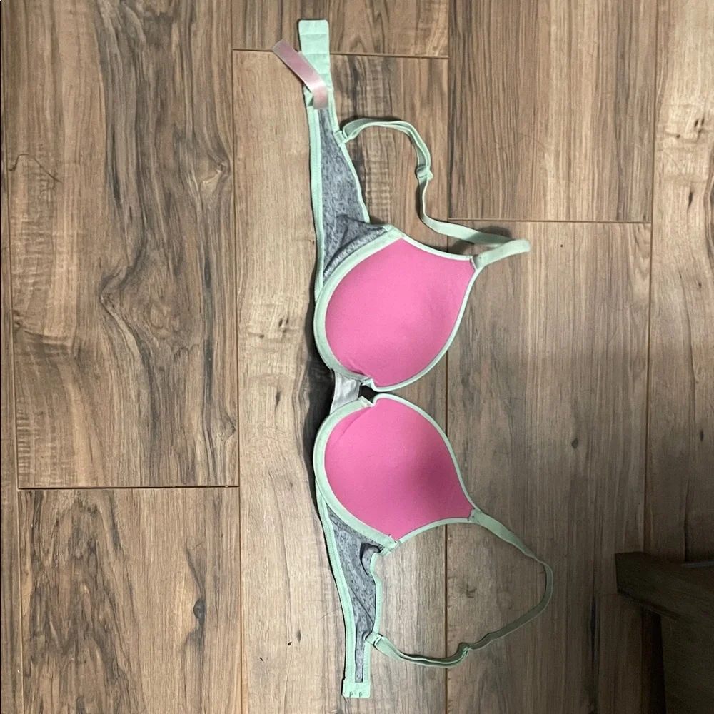 Pink by Victoria Secret Mint Green and Gray Women's Bra - Picture 4 of 4